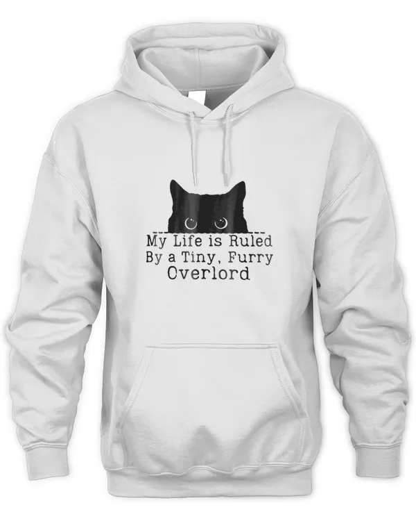 My Life Is Ruled By A Tiny Furry Overlord Funny Cat Lover  T-Shirt