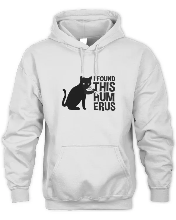 I found this Humerus Funny Black Cat Bone Medical Humor 18786 T-Shirt