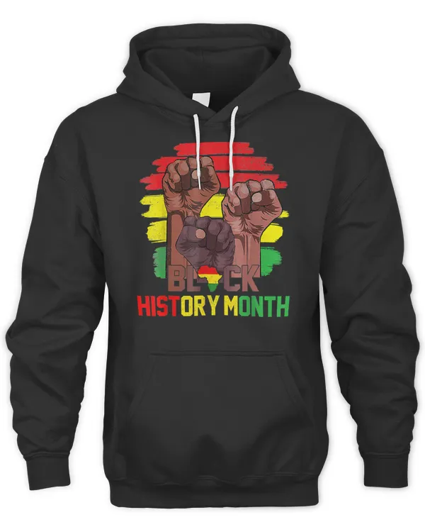 Black History Month Hand Fist African American Vintage T-Shirt
