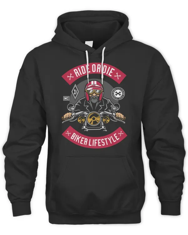 Retro Ride Or Die Biker Lifestyle Motorcycle T-Shirt