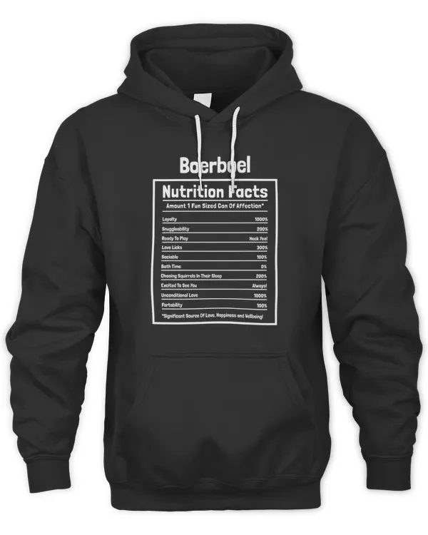 Boerboel Nutrition Facts Funny Dog Gift1150 T-Shirt