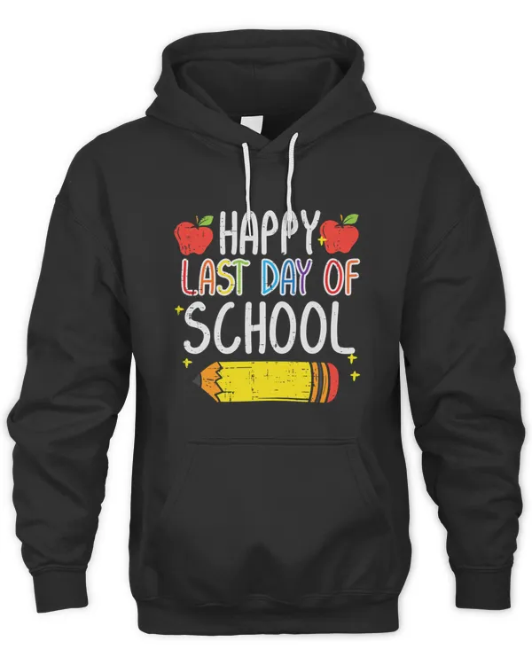 Happy Last Day Of School Apple Pencil Cute Teacher Men5794 T-Shirt