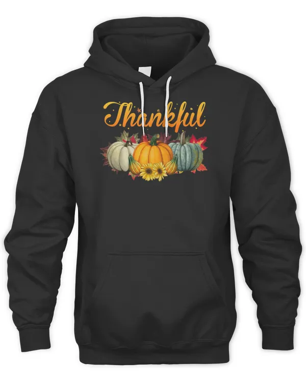 Happpy Thanksgiving Day Autumn Fall Maple Leaves Thankful T-Shirt Copy