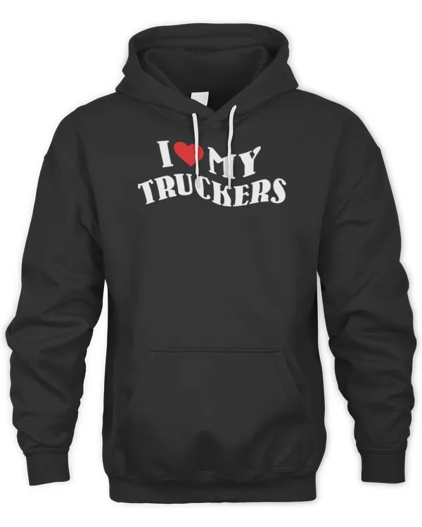 I Love My Truckers I Heart Trucker Support Cute Gifts T-Shirt