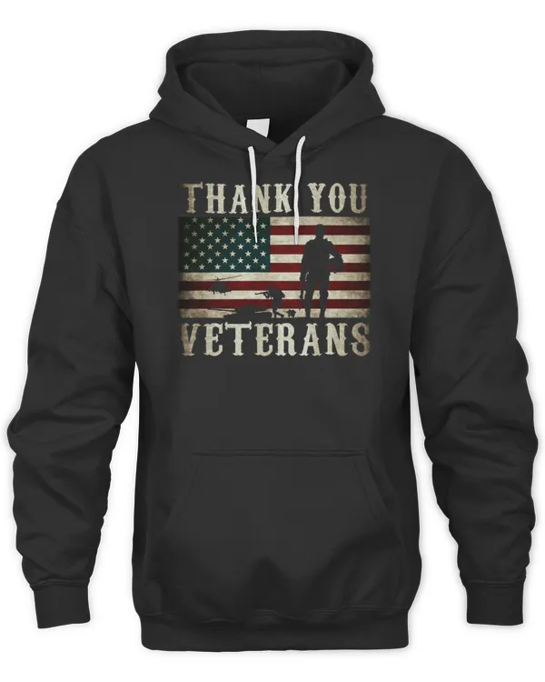 Thank You Veterans American Flag T-Shirt