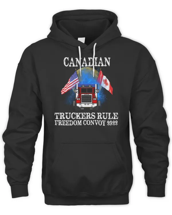 Nice canadian truckers rule freedom convoy 2022 t-shirt copy