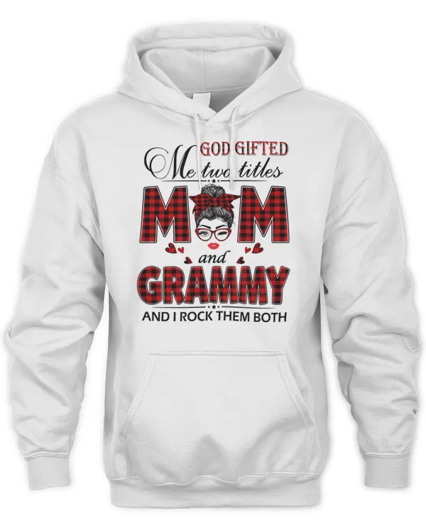 Premium god gifted me two titles mom and grammy leopard mother's day t-shirt (2)