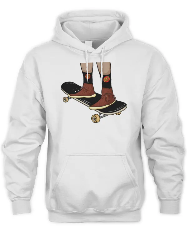 Skate With Mocs Sticker T-Shirt