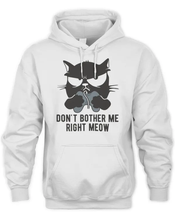 Cat Video Gamer Don't Bother Me Right Meow Funny Gaming Pun For Cats Lovers T-Shirt