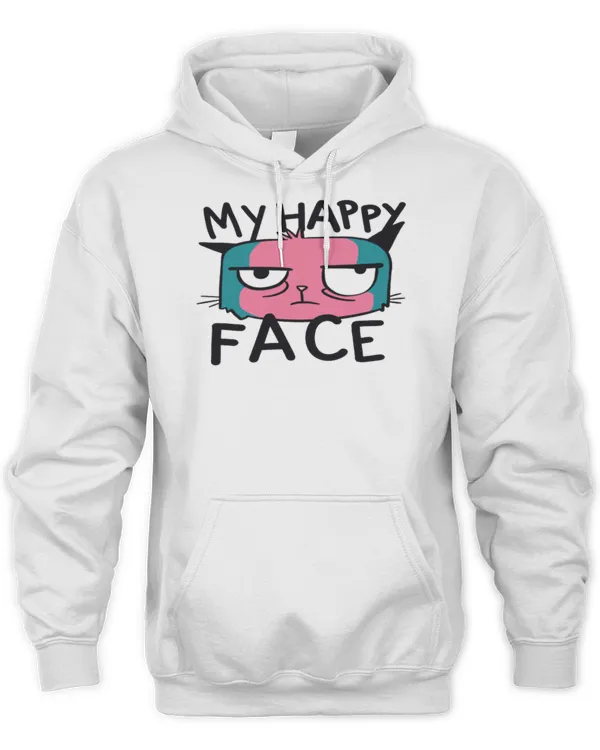 Funny Cat Design My Happy Face T-Shirt