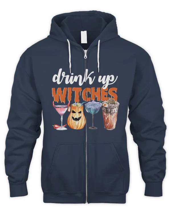 Drink Up Witches Men's Zip Hoodie
