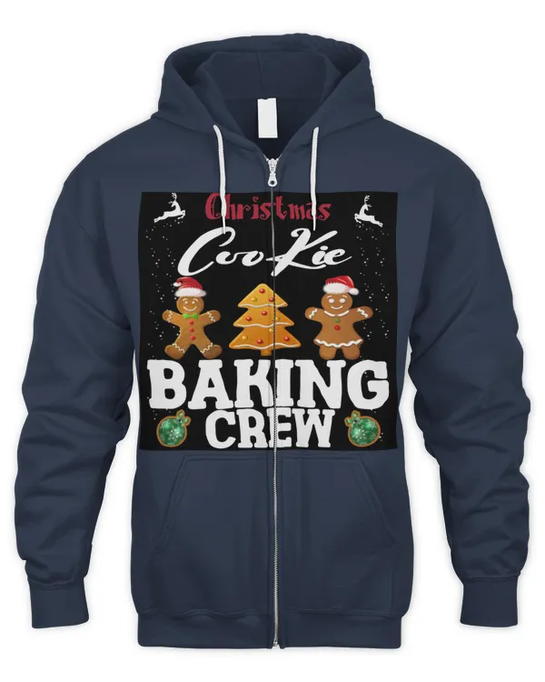 Christmas Cookies Baking Crew Men's Zip Hoodie