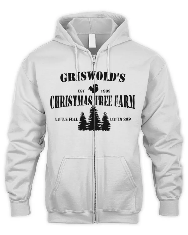 Giswold's - Christmas tree farm Little Full Lotta Sap Men's Zip Hoodie