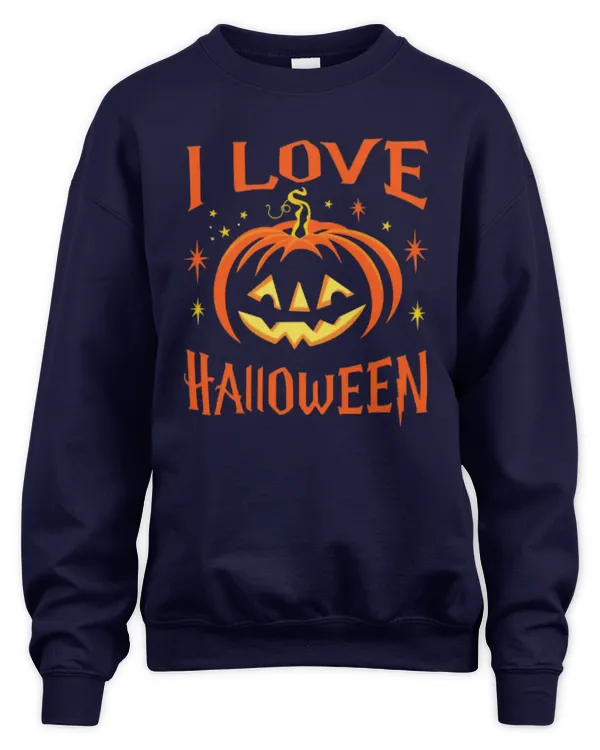 I Love Halloween Pumpkin Sweatshirt