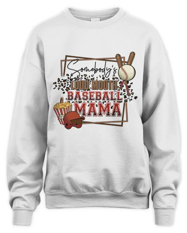 Somebody's Loud mouth Baseball Mama Shirt, Loud Mouth Basketball Shirt, Baseball Mama, Baseball Shirt