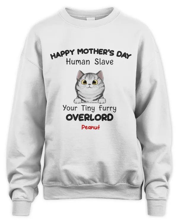Happy Mother's Day Human Servant Women Shirt, Best Gift For Cat Mom QTCAT220223A1