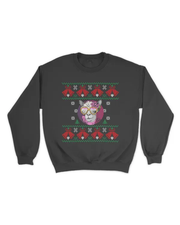 Ugly Christmas Sweater, Funny Christmas Sweater for Women and Men, Xmas Sweatshirt for Christmas Party, Cool Llama Sweatshirt
