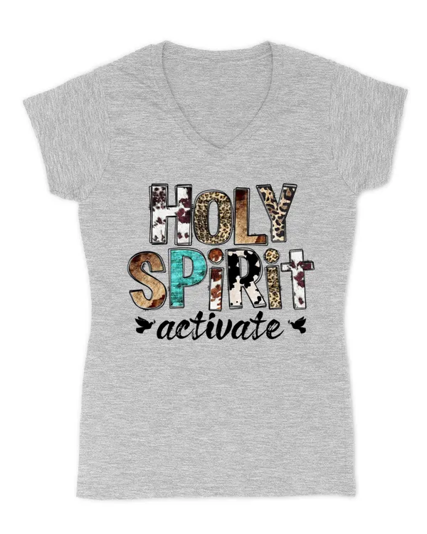 Holy Spirit Activate T-shirt, Cowboy T-shirt  For Women, Gift For Women