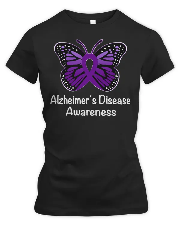 Alzheimers Disease Awareness Warrior Support Survivor Purple Ribbon s15 Alzheimers Awareness