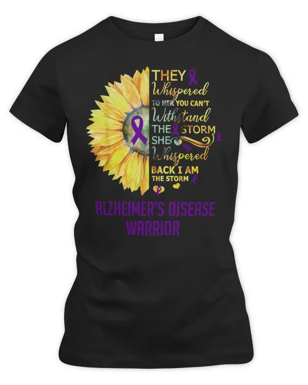 Alzheimers Disease Awareness Warrior Support Survivor Purple Ribbon s36 Alzheimers Awareness