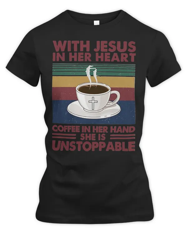 Coffee Christian with jesus in her heart coffee in her hand217