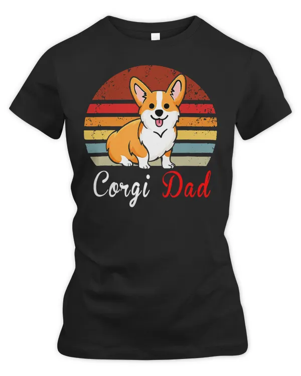 Corgi Dog Corgis Retro Corgi Dad Dog Owner Pet Welsh Corgi Father 483