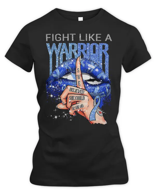 Diabetes Diabetic Fight Like A Warrior T1D Blue Lips Ribbon 80 Diabetes Awareness