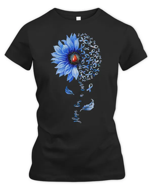 Diabetes Diabetic Hope For A Cure Blue Sunflower T1D 112 Diabetes Awareness