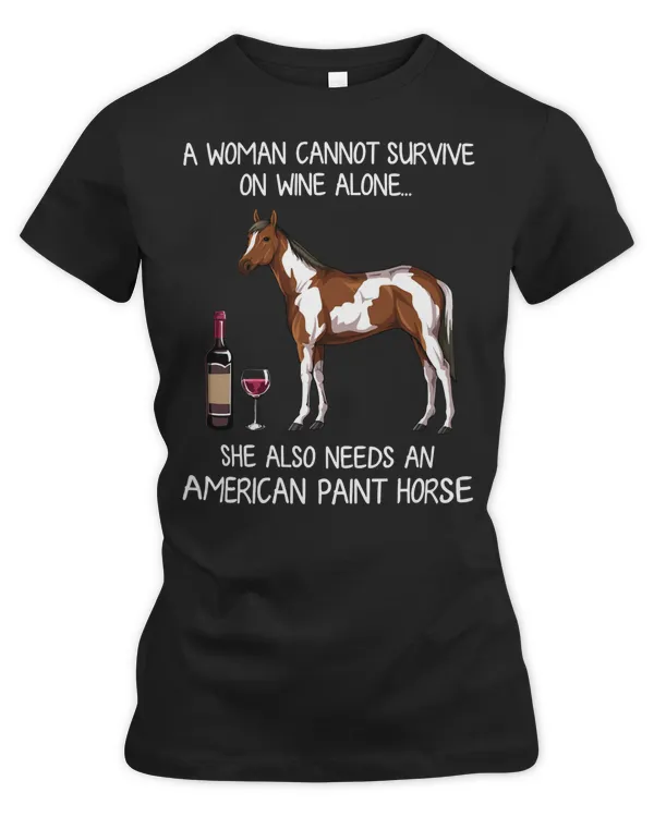 Horse Horses American Paint horse and wine funny Horse Rider