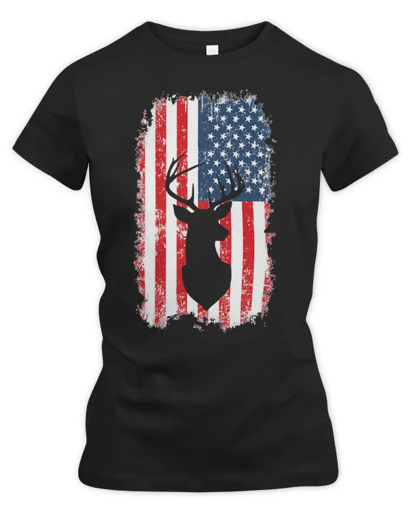 Hunting Hunt Deer American Deer Hunter Patriotic flag men and women 64 Hunter