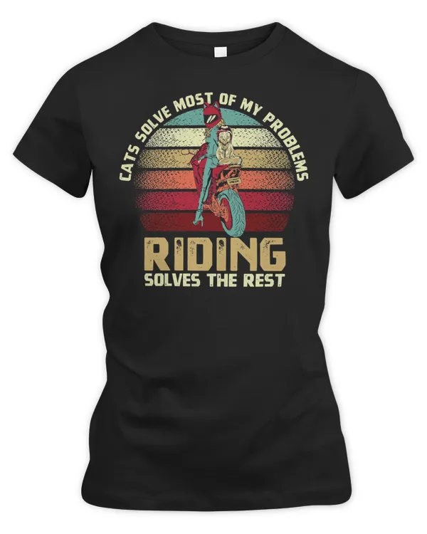 Motocross Rider Motorcyle Riding With Cats And Funny Gift Idea67 Motorcyclist