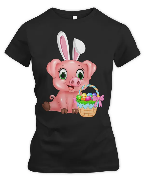 Pig Lover Bunny Ears Easter Funny Funny Easter Rabbit Eggs 471 Pigslife