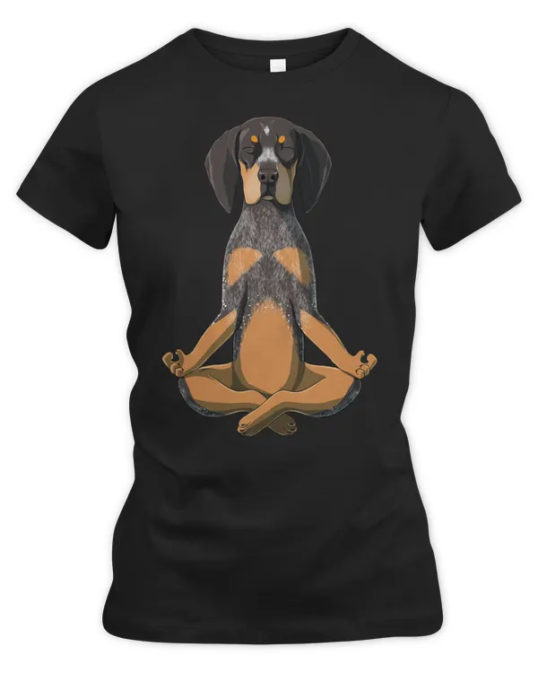 Yoga Bluetick Coonhound Dog 363 namaste