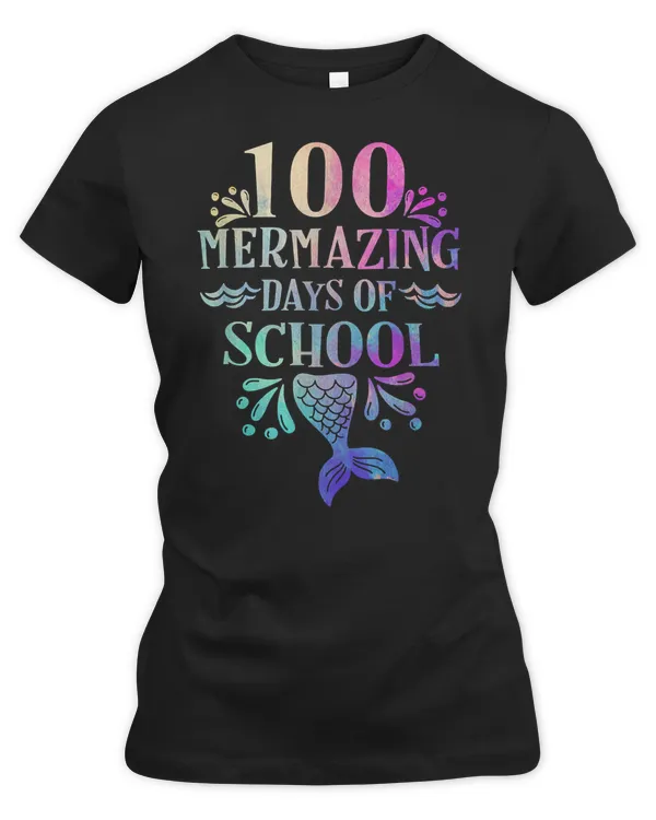 Mermaid 100 Days of School for GirlsHappy 100th day 101 sea