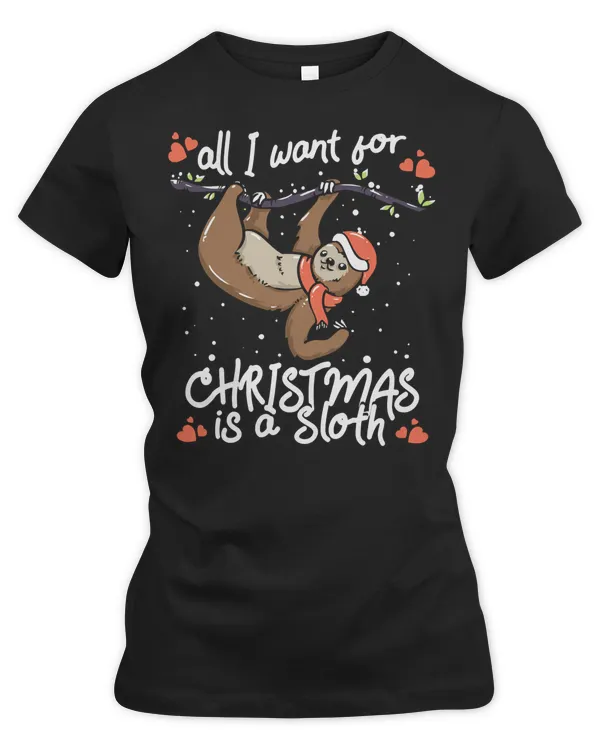 Sloth All I Want For Christmas Is A Hanging on Tree507 sloths