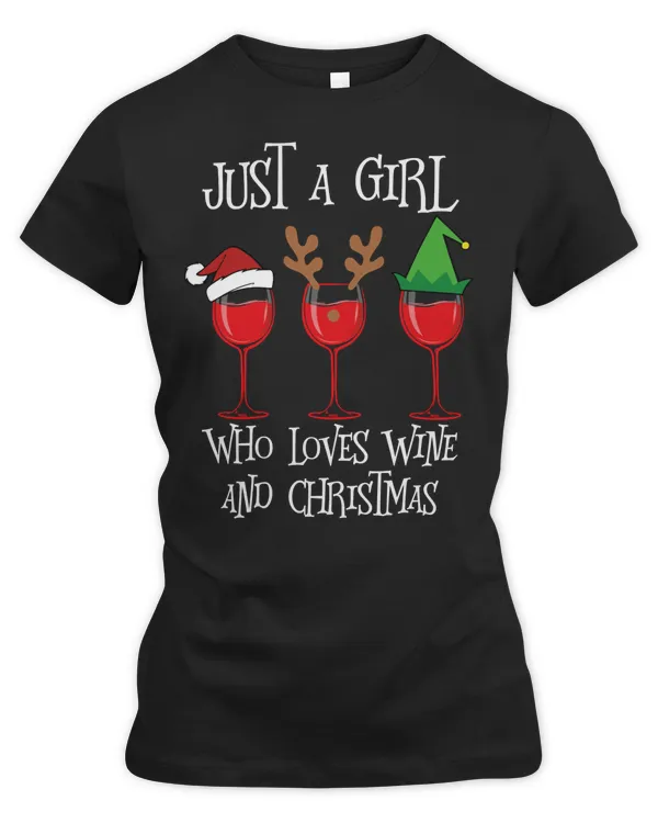 Wine Alcohol Christmas Just a Girl Who Loves Wine and Christmas snowman snow Drink Red Wine