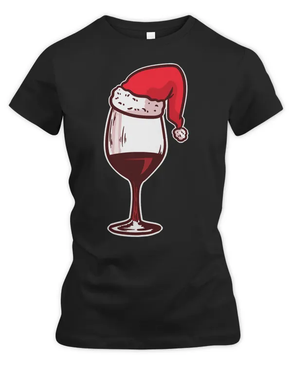 Wine Alcohol Christmas Mulled wine with Santa hat I Wine I red wine Drink Red Wine