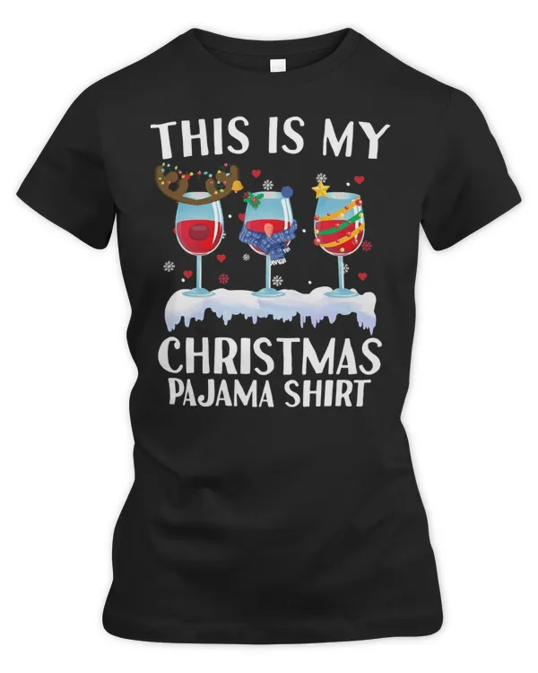 Wine Alcohol Christmas This Is My Christmas Pajama Wine Glass Wine Lover Christmas Drink Red Wine