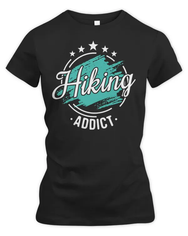 Hiking Mountain Addict Cool Funny Nerdy Comic Graphic Heartbeat Wanderer Hiker Camping