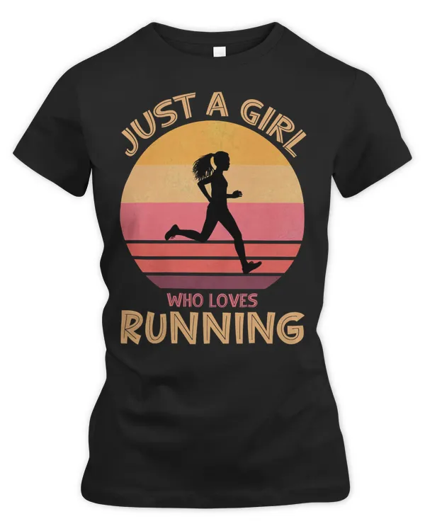 Runner Fitness Just A Girl Who Loves Funny Vintagefor Women 29 Run Running
