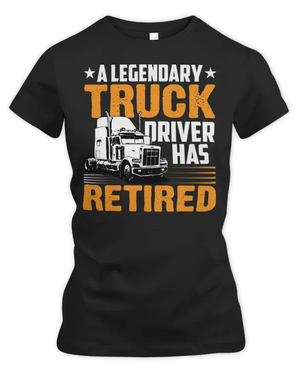 Truck Trucker A Legendary Truck Driver Has Retired logo design163 Driver Truckin