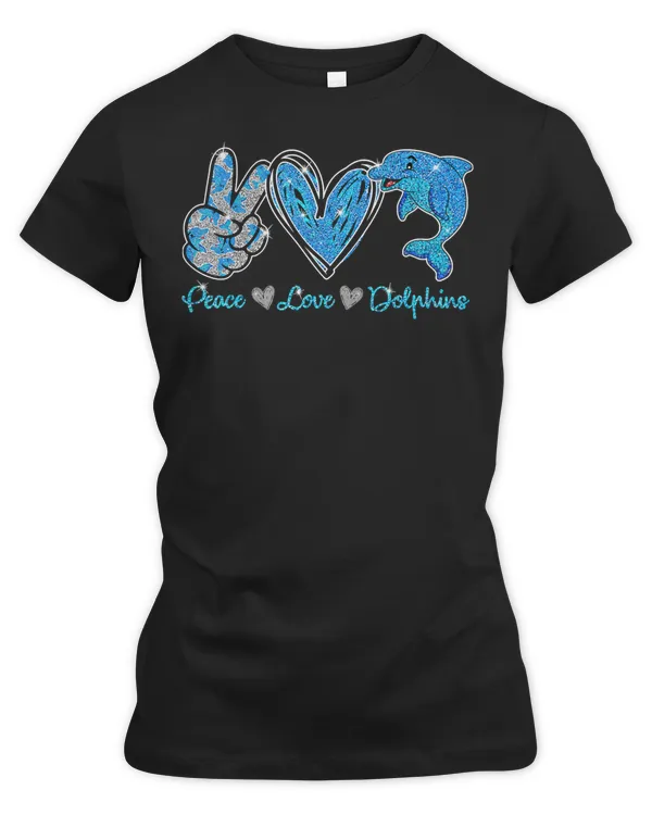 Dolphin Peace Love Dolphins Funny Dolphin Lover 299 Ocean