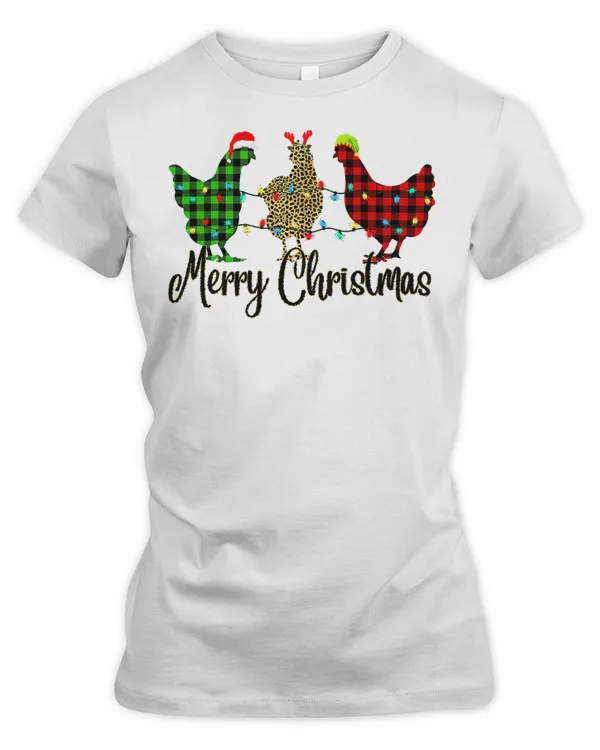 Chicken Cock Merry Christmas Red Green Plaid Leopard Pajama 11 Rooster Hen