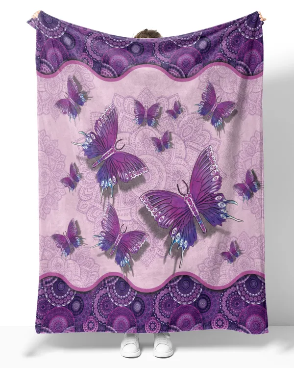 Butterfly -  Vintage Mandala  Purple