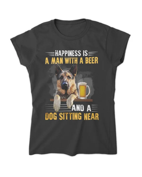 German Shepherd Beer Happiness Is