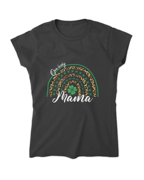 RD One Lucky Mama Irish Rainbow Shirt Leopard Patricks Day 2022 Shirt