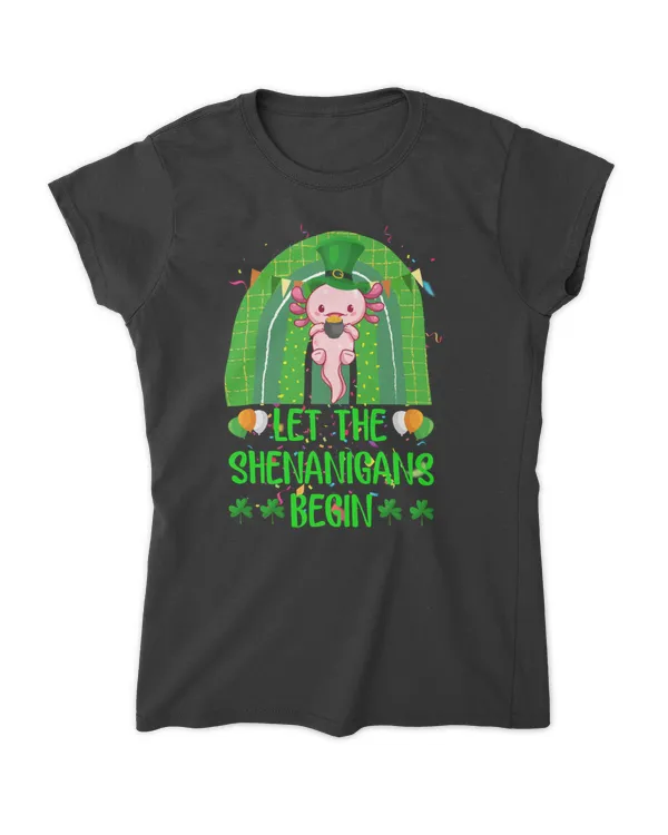 RD Kawaii Axolotl Shirt St Patricks Day Costume Shenanigans T-Shirt