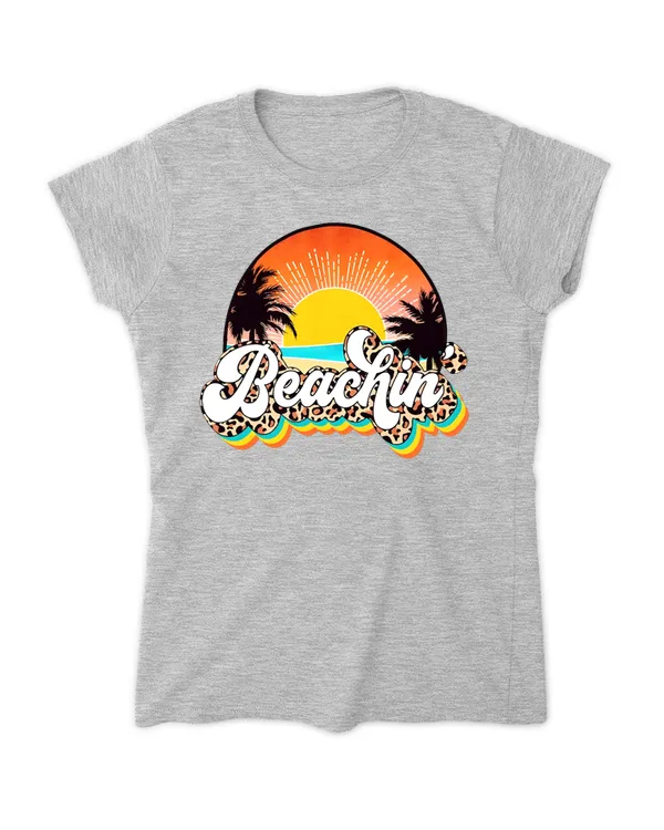 Beachin' Retro Leopard T-shirt, Summer, Be Kind, Kindness, Beach Designs, Vintage Shirt For Women