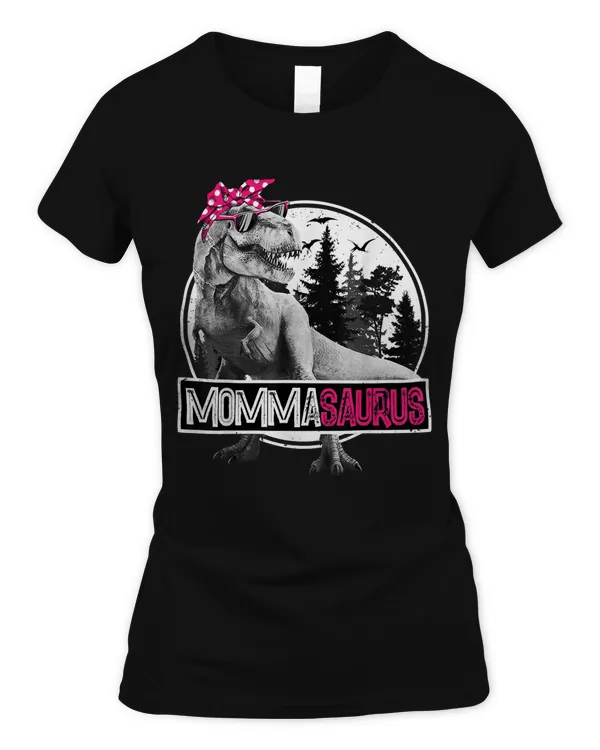 Momma Dinosaur T rex Dinosaur MommaSaurus Mother's Day T-Shirt