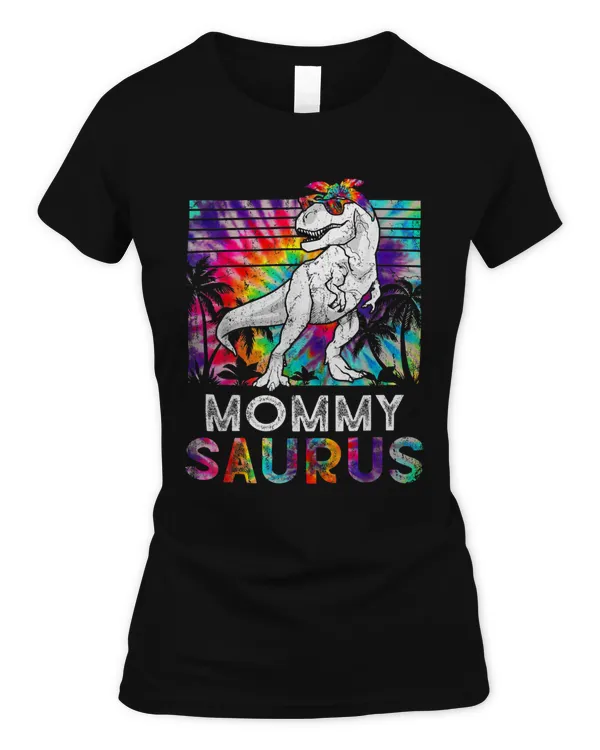 Mommysaurus Dinosaur Mommy Saurus Family Matching Tie Dye T-Shirt